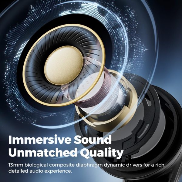 SoundPEATS Clear-PODS In-ear Wireless Earbuds, Transparent Black - Image 4