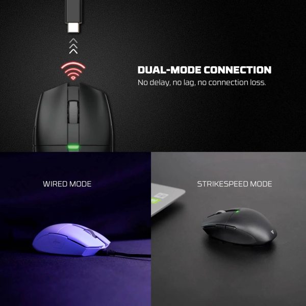 FANTECH ARIA XD7E WIRELESS GAMING MOUSE, Black - Image 7