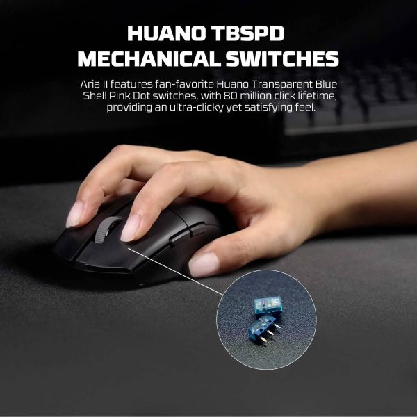 FANTECH ARIA XD7E WIRELESS GAMING MOUSE, Black - Image 8