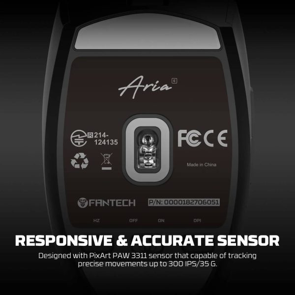 FANTECH ARIA XD7E WIRELESS GAMING MOUSE, Black - Image 6