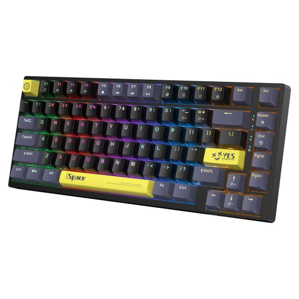 ONIKUMA G52 82 Keys RGB Wired Mechanical Keyboard, Black - Image 3