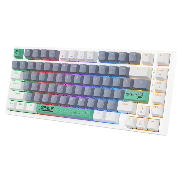 ONIKUMA G52 82 Keys RGB Wired Mechanical Keyboard, White - Image 3