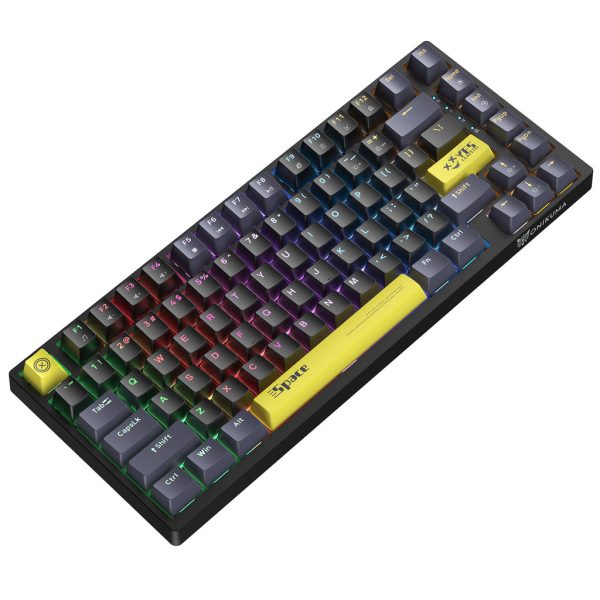 ONIKUMA G52 82 Keys RGB Wired Mechanical Keyboard, Black - Image 4