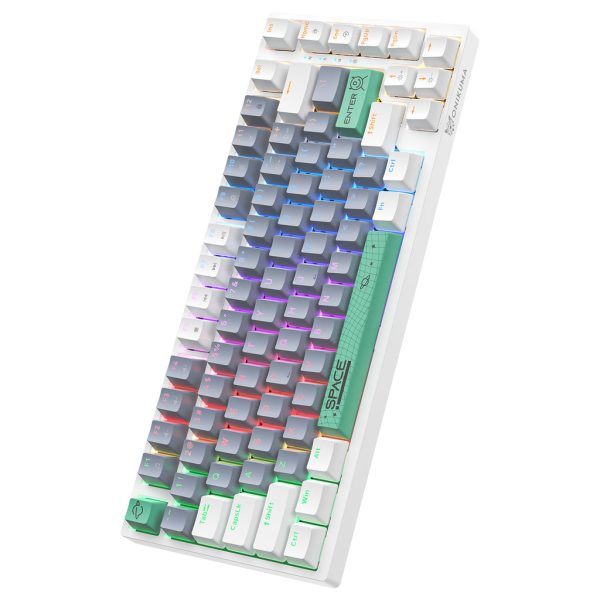 ONIKUMA G52 82 Keys RGB Wired Mechanical Keyboard, White - Image 5