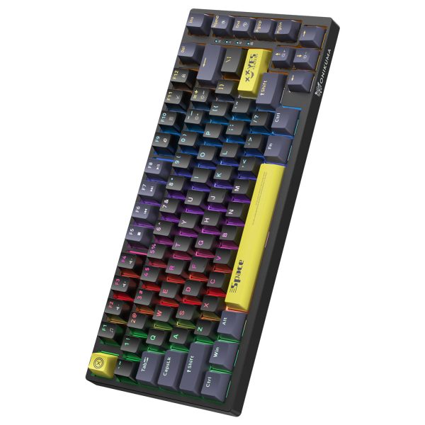ONIKUMA G52 82 Keys RGB Wired Mechanical Keyboard, Black - Image 5