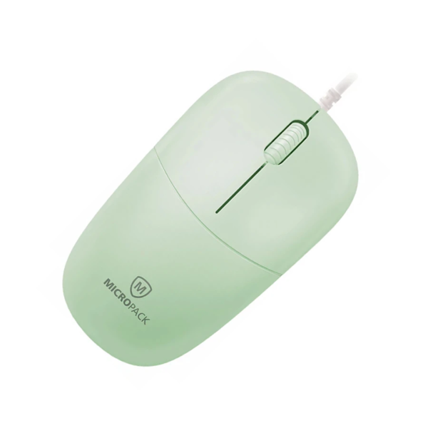 Micropack M-105 Silent Green Wired Optical Mouse - Image 2