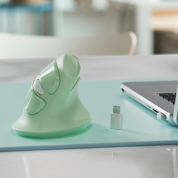 Micropack MP-V03W Ergo Lift Green Wireless Vertical Mouse - Image 3
