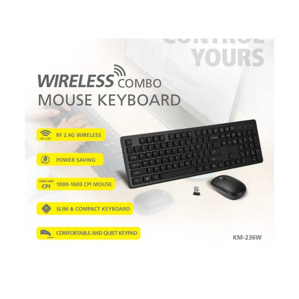 Micropack KM-236W Wireless Combo Keyboard & Mouse - Image 5