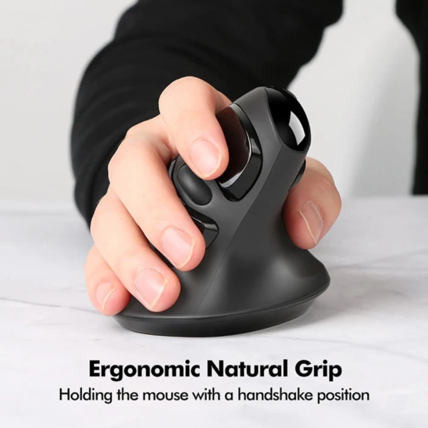 Micropack MP-V03W Ergo Lift Black Wireless Vertical Mouse - Image 4