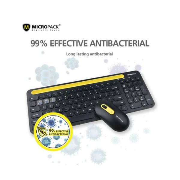 Micropack KM-238W iFree PRO 2 Black Bluetooth Keyboard & Mouse Combo - Image 4