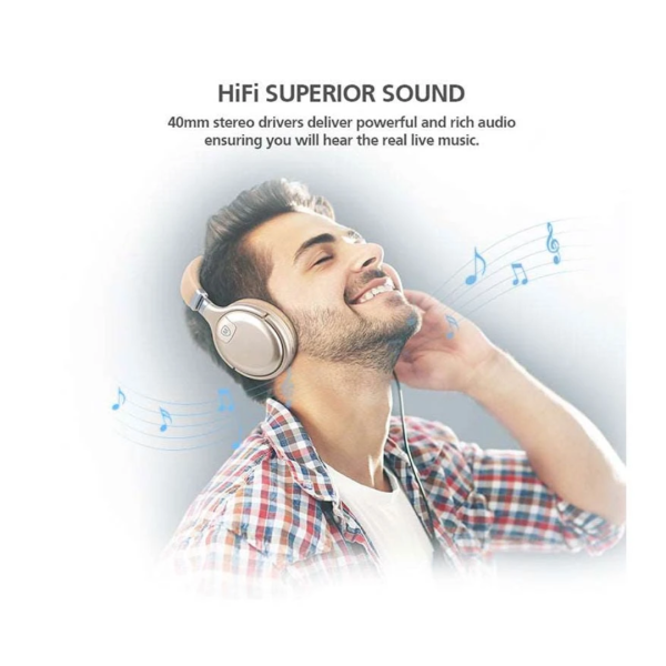 Micropack MHP-200B Gold Bluetooth Headphone - Image 4