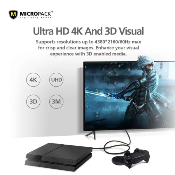 Micropack 4K HDMI Male to Male Cable MC-230H - Image 7