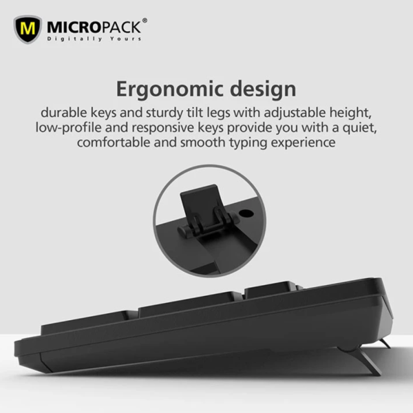 Micropack KM-237W Black Wireless Keyboard & Mouse Combo - Image 2
