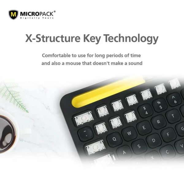 Micropack KM-238W iFree PRO 2 Black Bluetooth Keyboard & Mouse Combo - Image 5