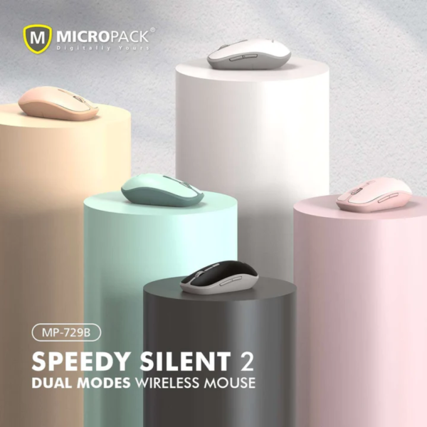 Micropack MP-729B Black (Dual Mode) Wireless Silent Mouse - Image 2