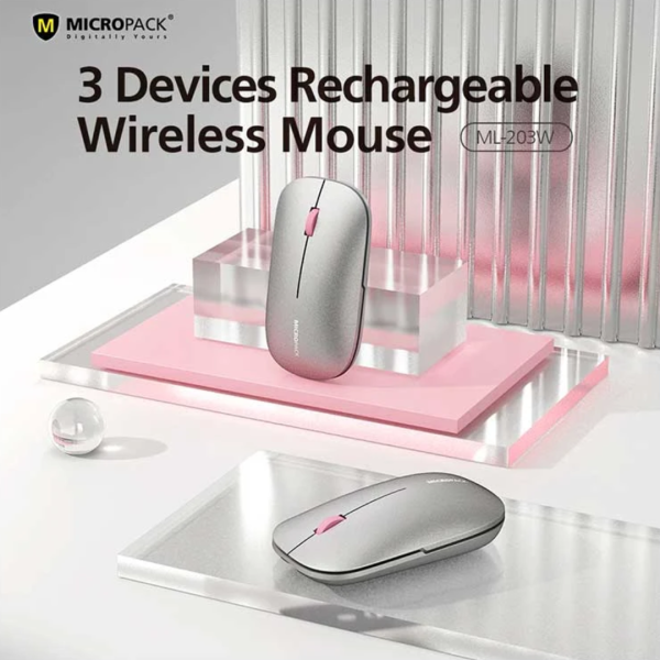 Micropack ML-203W Grey (Dual Mode) Silent Slim Mouse - Image 7