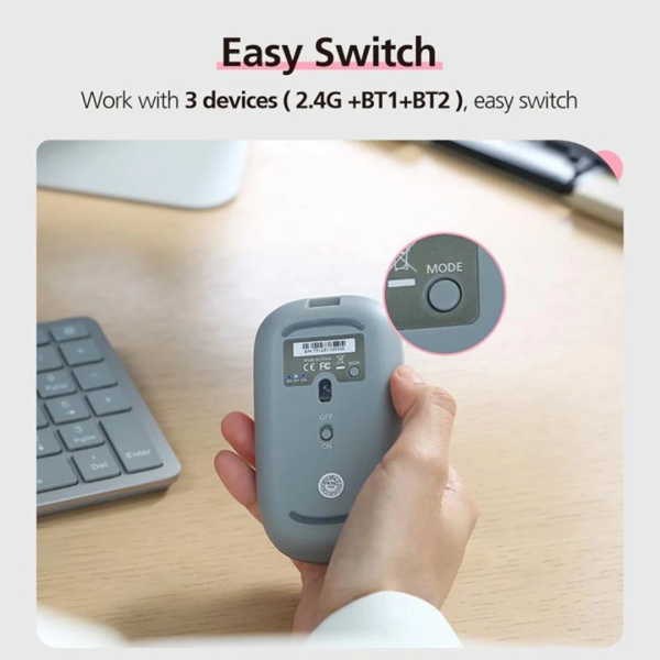 Micropack ML-203W Grey (Dual Mode) Silent Slim Mouse - Image 5