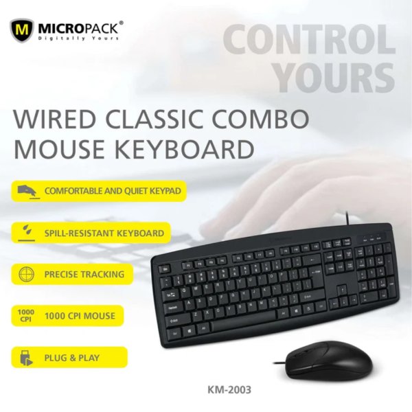 Micropack KM-2003 Combo Keyboard & Mouse - Image 8