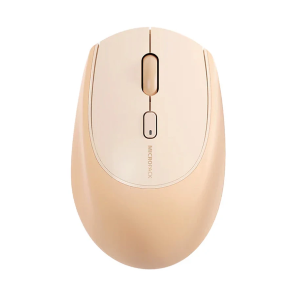 Micropack MS-201W Cream Wireless Soft Silicon Silent Mouse