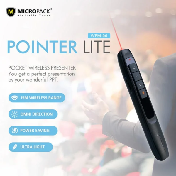 Micropack WPM-06 Black Pocket Wireless Presenter - Image 6