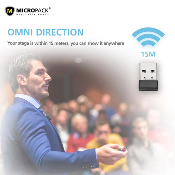 Micropack WPM-06 Black Pocket Wireless Presenter - Image 4