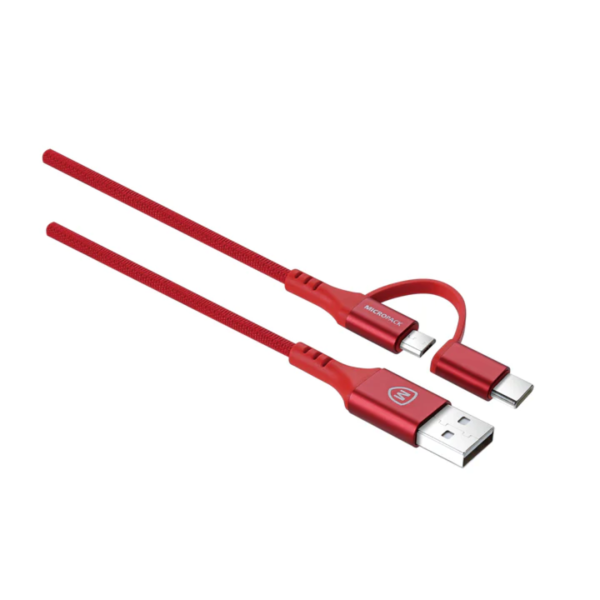 Micropack MC-AC13 Red Luxury Micro USB C Premium Cable