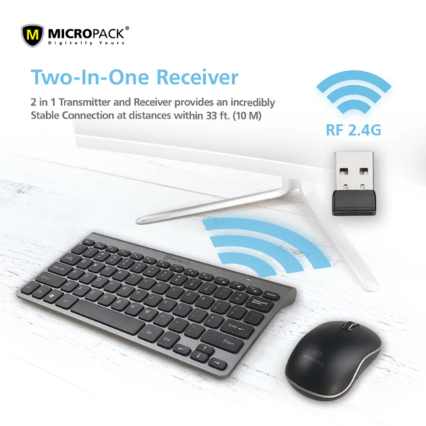 Micropack KM-218W Keyboard and Mouse Wirelsss Combo - Image 5