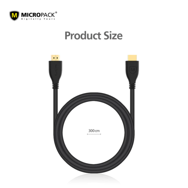 Micropack 4K HDMI Male to Male Cable MC-230H - Image 2