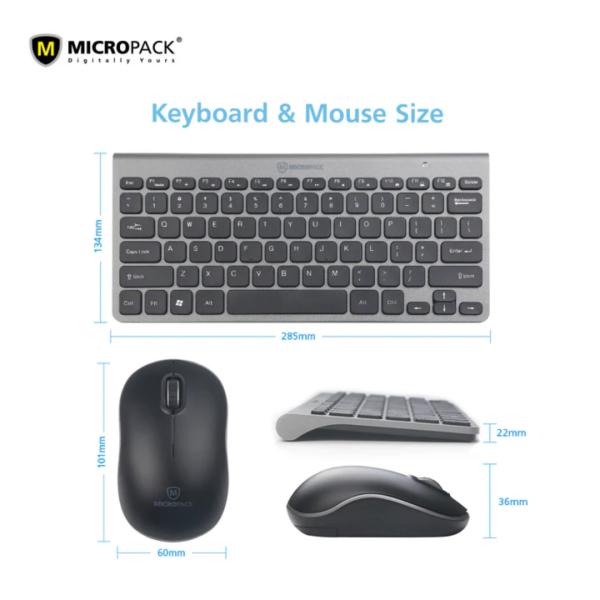 Micropack KM-218W Keyboard and Mouse Wirelsss Combo - Image 2