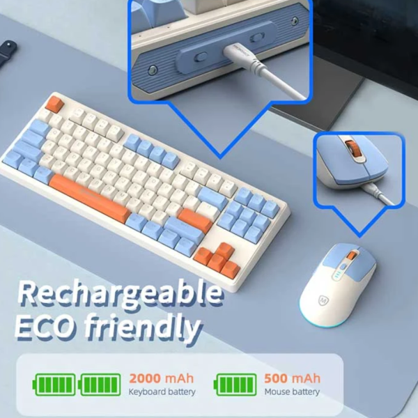 Micropack KM-269W Orange Wireless Keyboard & Mouse Combo - Image 2