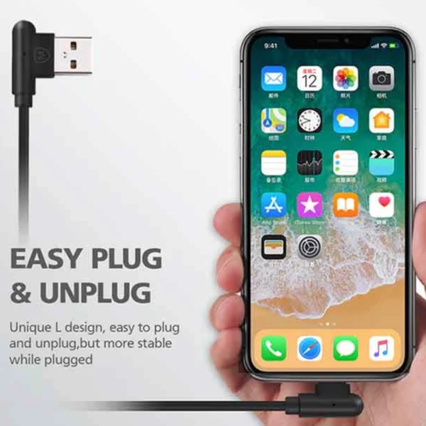 Micropack I-124 Black  Gripline Premium  Lighting Cable  For iPHONE / iPAD - Image 4
