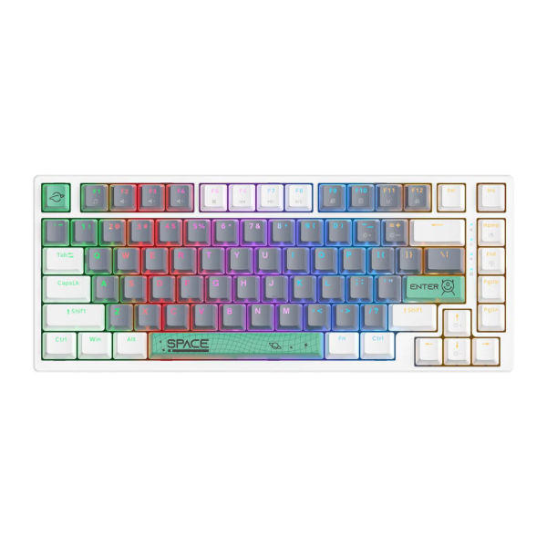 ONIKUMA G52 82 Keys RGB Wired Mechanical Keyboard, White