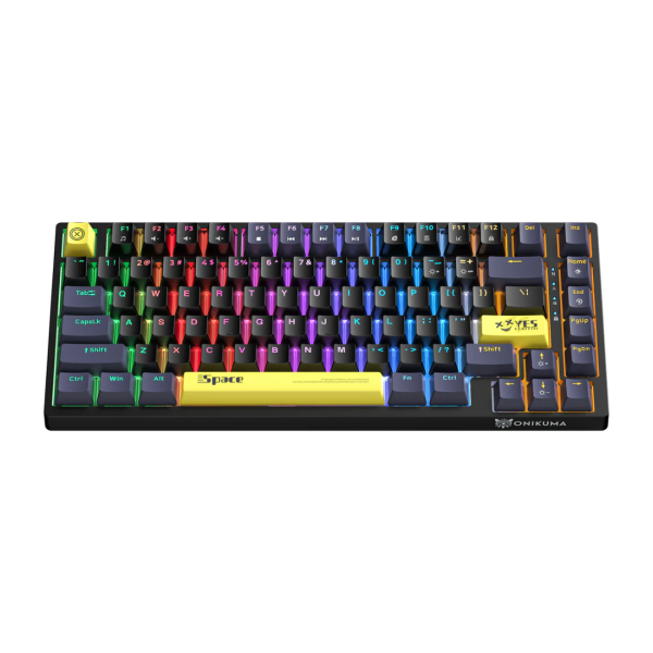 ONIKUMA G52 82 Keys RGB Wired Mechanical Keyboard, Black