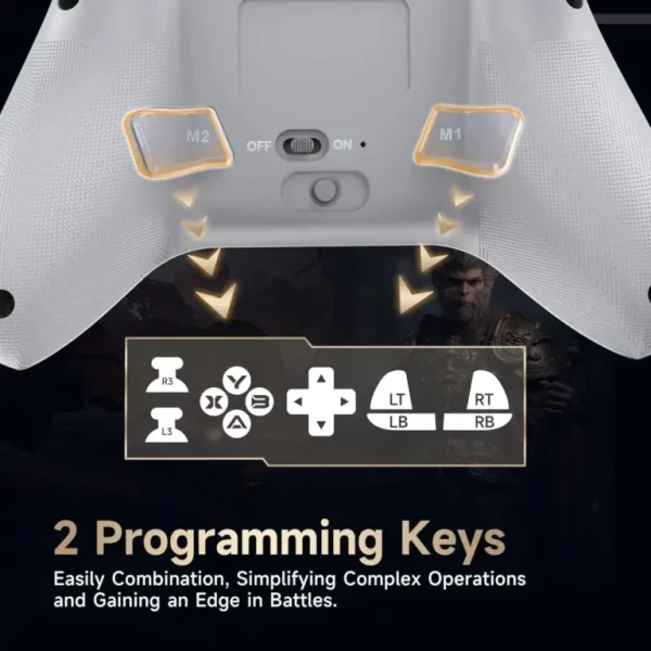EasySMX X15 RGB Tri-Mode Wireless Controller with Dual Hall Joysticks and Dual Hall Triggers, Wukong Edition - Image 4