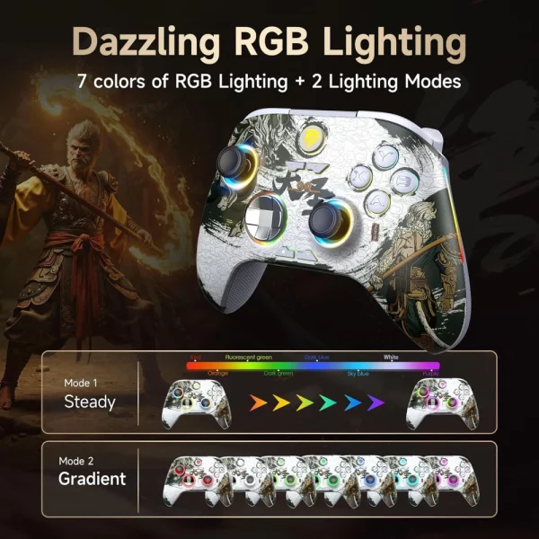 EasySMX X15 RGB Tri-Mode Wireless Controller with Dual Hall Joysticks and Dual Hall Triggers, Wukong Edition - Image 7