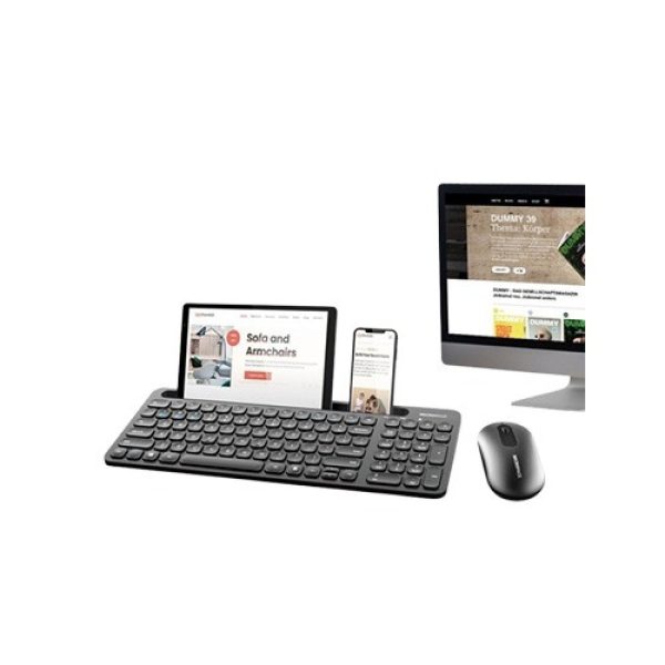 Micropack KM-238W iFree PRO 2 Grey Bluetooth Keyboard & Mouse Combo - Image 4