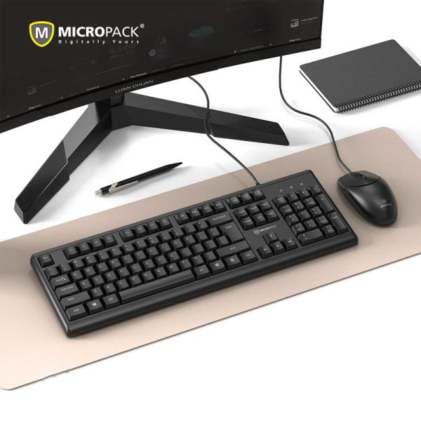 Micropack KM-2005 Classic Wired Keyboard and Mouse Combo - Image 3