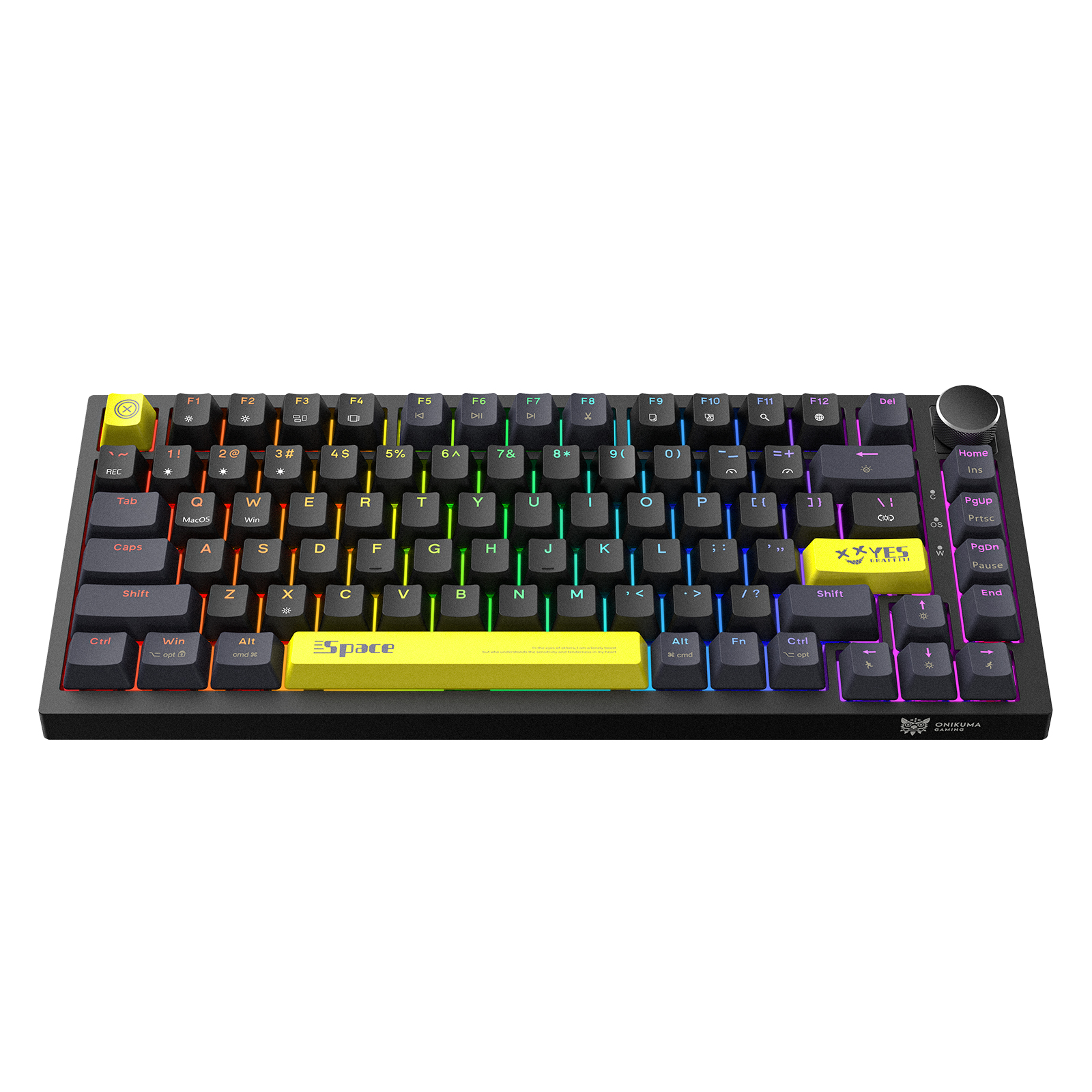 ONIKUMA G52 82 Keys RGB Wired Mechanical Keyboard, Black 1 ONIKUMA G52 82 Keys RGB Wired Mechanical Keyboard, Black