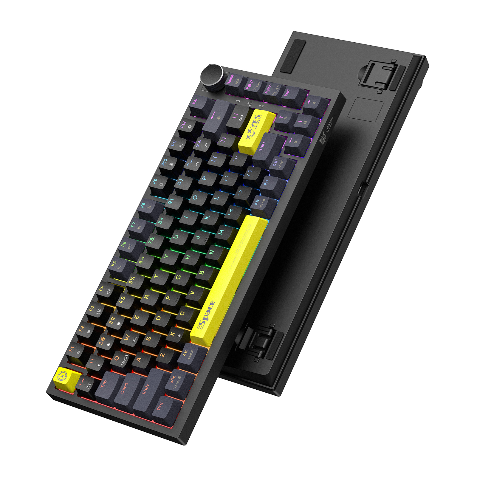 ONIKUMA G52 82 Keys RGB Wired Mechanical Keyboard, Black 2 ONIKUMA G52 82 Keys RGB Wired Mechanical Keyboard, Black - Image 2