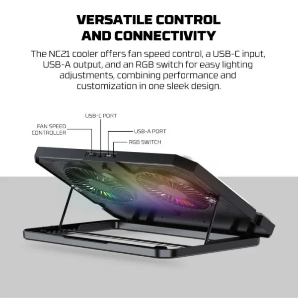 Fantech NC21 RGB Laptop Cooler - Image 4