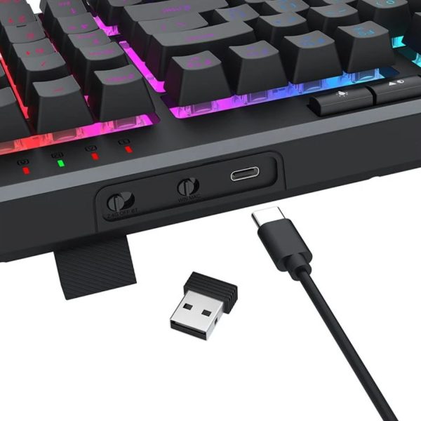 Redragon VARRO PRO K517 Pro RGB Tri-Mode Wireless Gaming Keyboard - Image 3