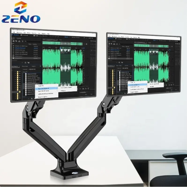 ZENO M10D/B 17-32 Inch  Double Arm Gas-Strut  Desktop Monitor Stand - Image 3