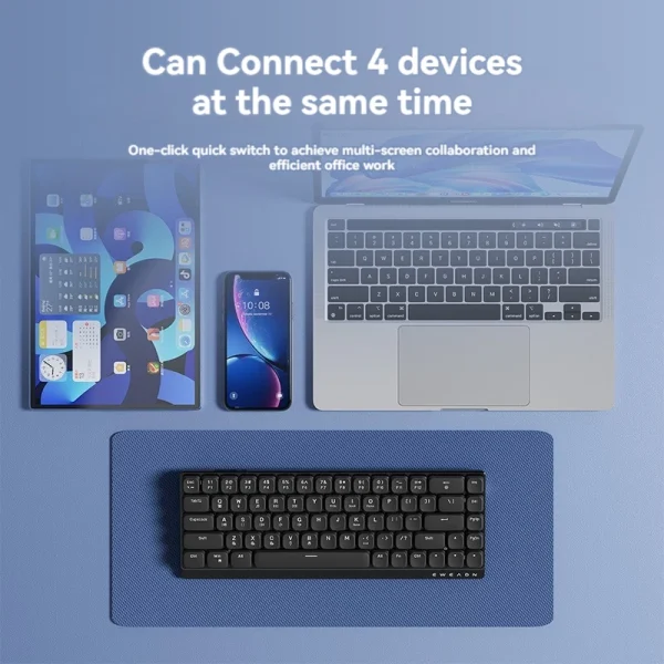 EWEADN MK68 Low Profile Tri-Mode Wireless Mechanical Keyboard - Image 10