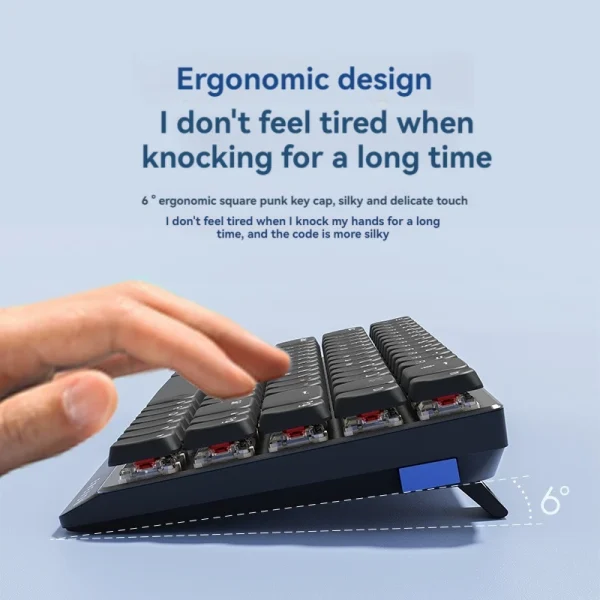 EWEADN MK68 Low Profile Tri-Mode Wireless Mechanical Keyboard - Image 9