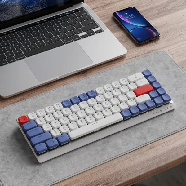 EWEADN MK68 Low Profile Tri-Mode Wireless Mechanical Keyboard - Image 4