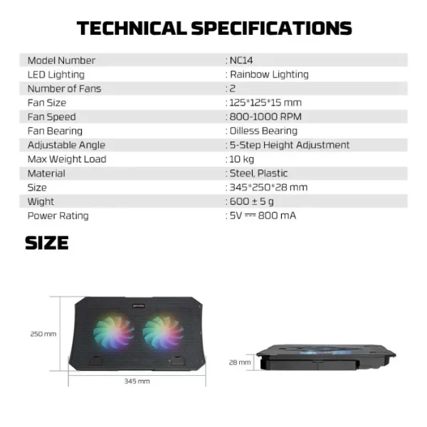 Fantech NC14 Laptop Cooler - Image 7