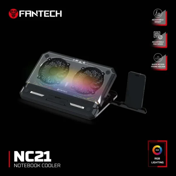 Fantech NC21 RGB Laptop Cooler - Image 2