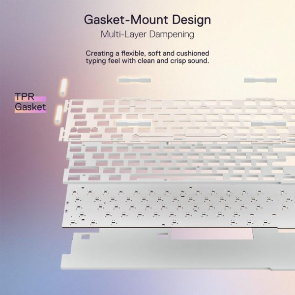 Redragon UCAL K673 PRO 75% Wireless Gasket RGB Mechanical Gaming Keyboard, Vintage White - Image 9