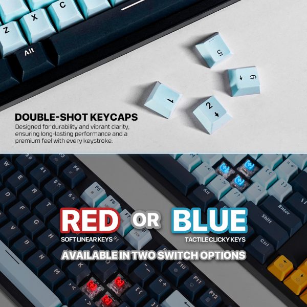 Fantech MK893S ATOM107S MIZU Edition Mechanical Keyboard, Navy Blue - Image 6