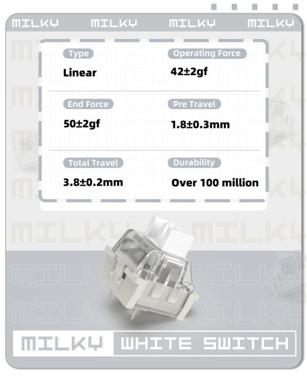 Attack Shark Milky White Factory Lubed Switches - Image 2